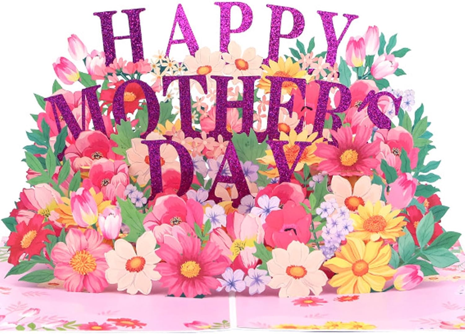 Mother's Day Card - 3D Floral Greeting Card with Heartfelt Message,Mothers Day Gifts, Elegant Handcrafted Design, Mother's Day Gift for Mom, Wife, Grandma - Premium Quality Paper & Envelope Included