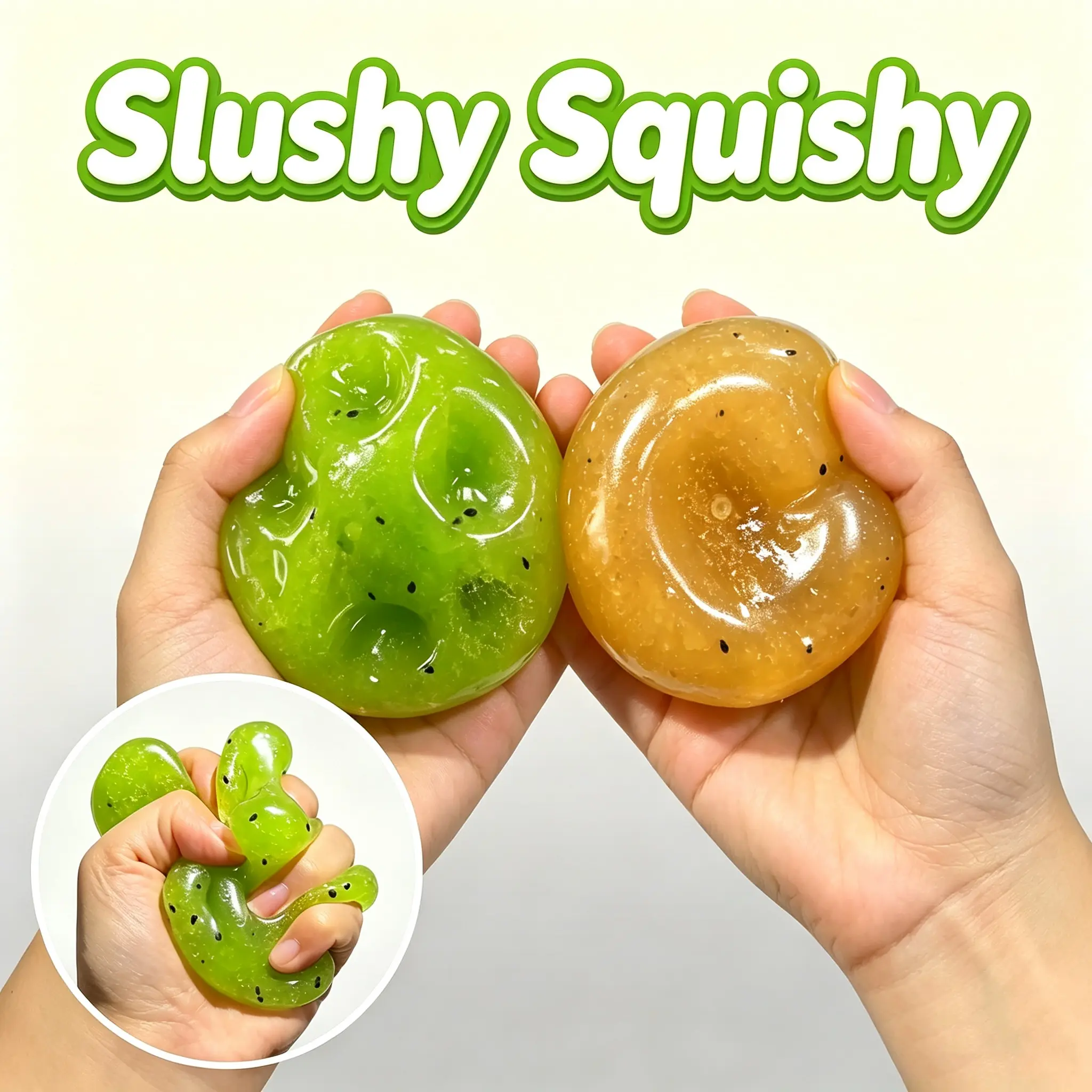 Handmade Slush‑Textured Squishy Ball, Crunch‑Sound ASMR Squeeze Fidget Toy, Non‑Rebound Simulation Tactile Stress‑Relief Sensory Squishies