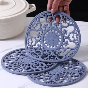 Set of 3, Silicone Heat-Resistant Mat, Versatile Kitchen Pot Holder, Multifunctional Insulation Mat for Countertops, Ideal for Hot Pots And Plates, Kitchen Additions