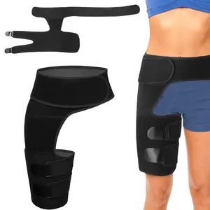 Groin and Hip Brace, Adjustable Velcro Sleeve, Breathable, Compression Anti-Injury Protective Gear, Relieves Sciatica Pain, Sports and Fitness Protective Gear