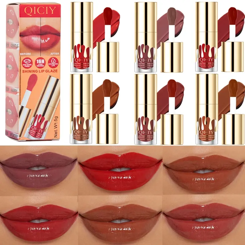 1PC lip gloss is waterproof, long-lasting, non fading, non smudging, non stick, smooth and easy to apply, with a natural makeup effect Cosmetic High Gloss Shine Liquid Lip