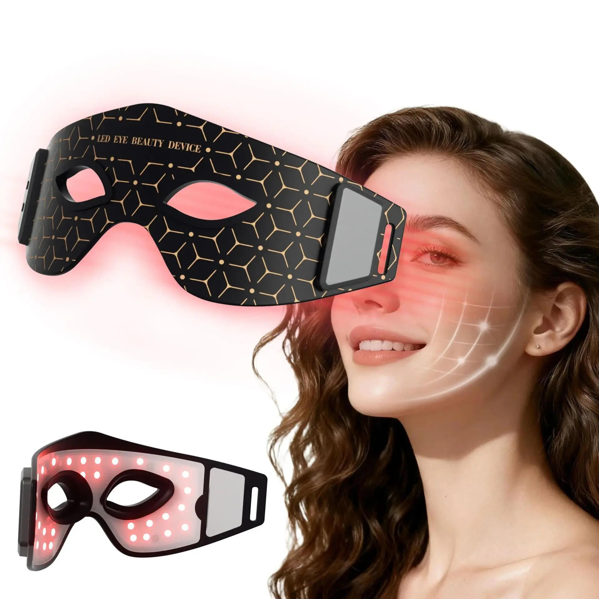 Light Therapy Eye Mask, & Dark Circle Care, LED Light Eye Mask for Facial Skin Revitalization, Red Light Skin Treatment, Home Use, Professional Treatment, LED Beauty Mask