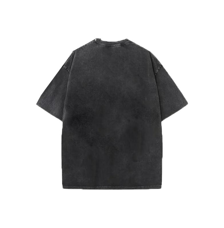 Bring The Boom Rizzler T-Shirt Fashion Short Sleeve Y2K Basic Tops for Summer, O Neck Oversized Apparel, Print T-Shirt for Men, Women, And Unisex, Loose Casual Style in Washed Black, Vintage Streetwear