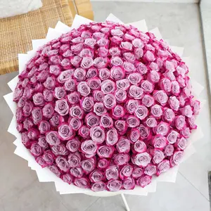 100 Long-Stem Purple Rose Bouquet