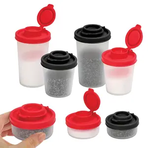 Random Color Salt & Pepper Shaker, 4 Counts Clear Seasoning Bottle with Lid, Seasoning Container, Spice Jar, Kitchen Seasoning Utensils, Salt Pepper Shakers, Kitchenware, Kitchen Gadgets