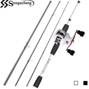 Sougayilang Fishing Rod and Reel Combo, Medium Heavy Fishing Pole with Baitcasting Reel Combo, 2-Count Baitcaster Combo, Outdoor fishing supplies