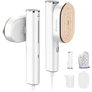 Steamer for Clothes, 2-in-1 Steam Iron for Clothes, 1200W Handheld Steamer 10s Heat-Up, Travel Steamer Fast Wrinkle Removal, Portable Garment Steamer for Home - White, 110-120V