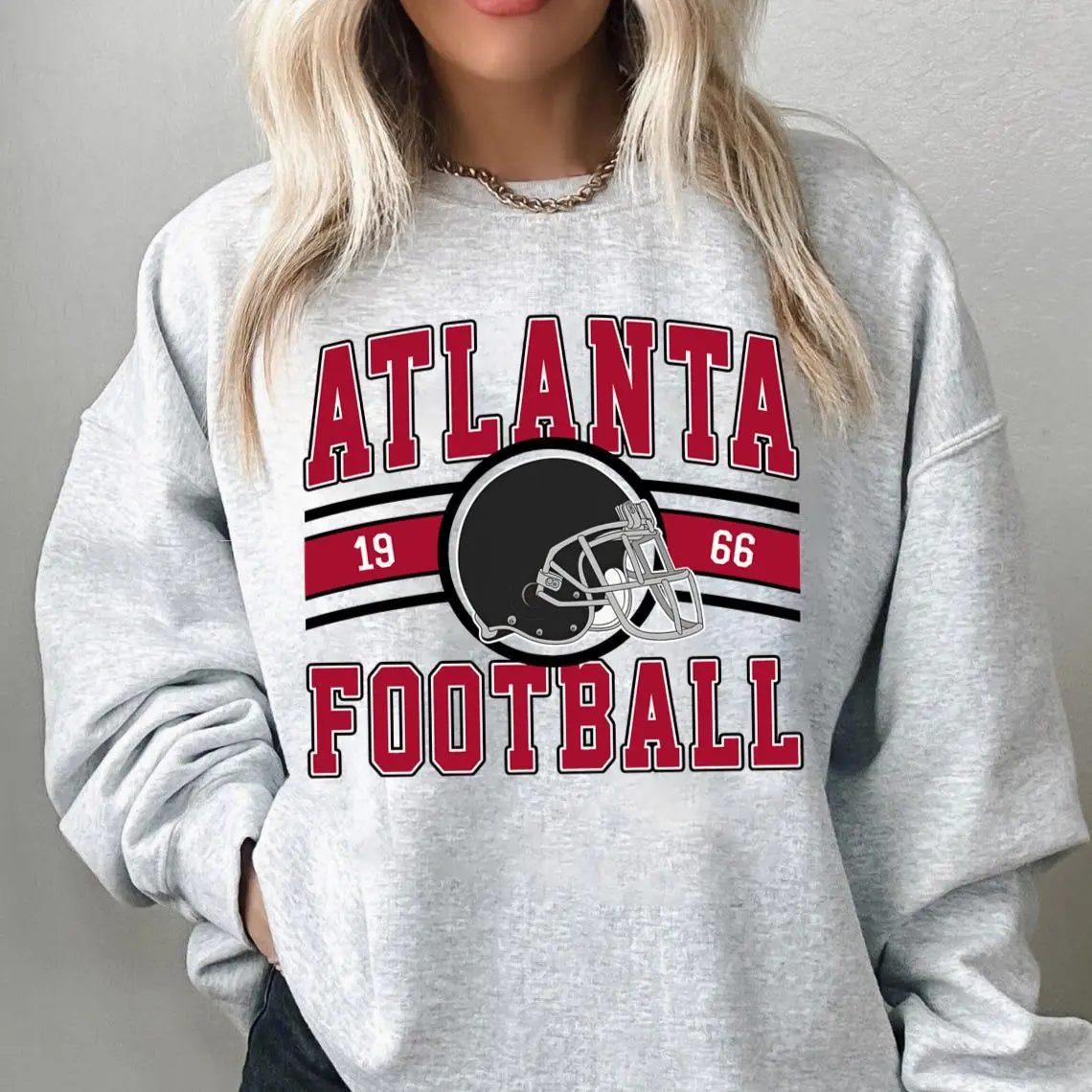 Vintage Atlanta Football Sweatshirt, Retro Falcon Crewneck, Oversized Football Sweatshirt, Unisex Gifts For Football Fan