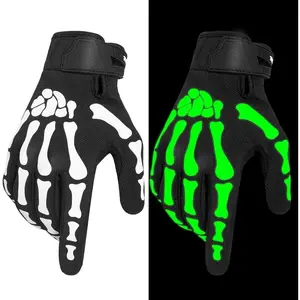 Glow in The Dark Gloves, Touchscreen Riding Cycling Gloves for Men and Women, Breathable Motorcycle Gloves