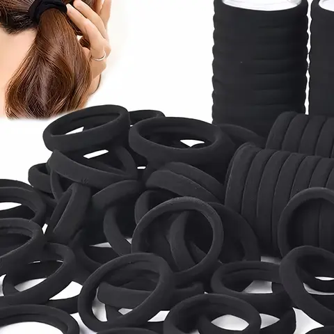 【Black Friday】100pcs Hair Tie Set, Super Elastic Ponytail Holders, Soft Rubber Hair Bands, Fun Fashion Accessories for Women, Perfect Gift, Fashionable Hair Accessories, Elastic Hair Ties