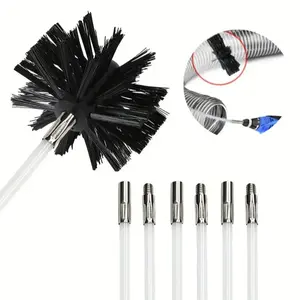 Dryer Vent Cleaning Kit, 7 Counts/set Including 6 Counts Rod & 1 Count Brush Head, Cleaning Tool for Dryer Vent, Kitchen Cleaning Tool, Cleaning Gadgets