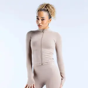 D.F.Y.N.E Dynamic Zippy (full logo) - Zip Up Jacket Women Gym Workout Fitness Activewear Training Jacket Daily Wear