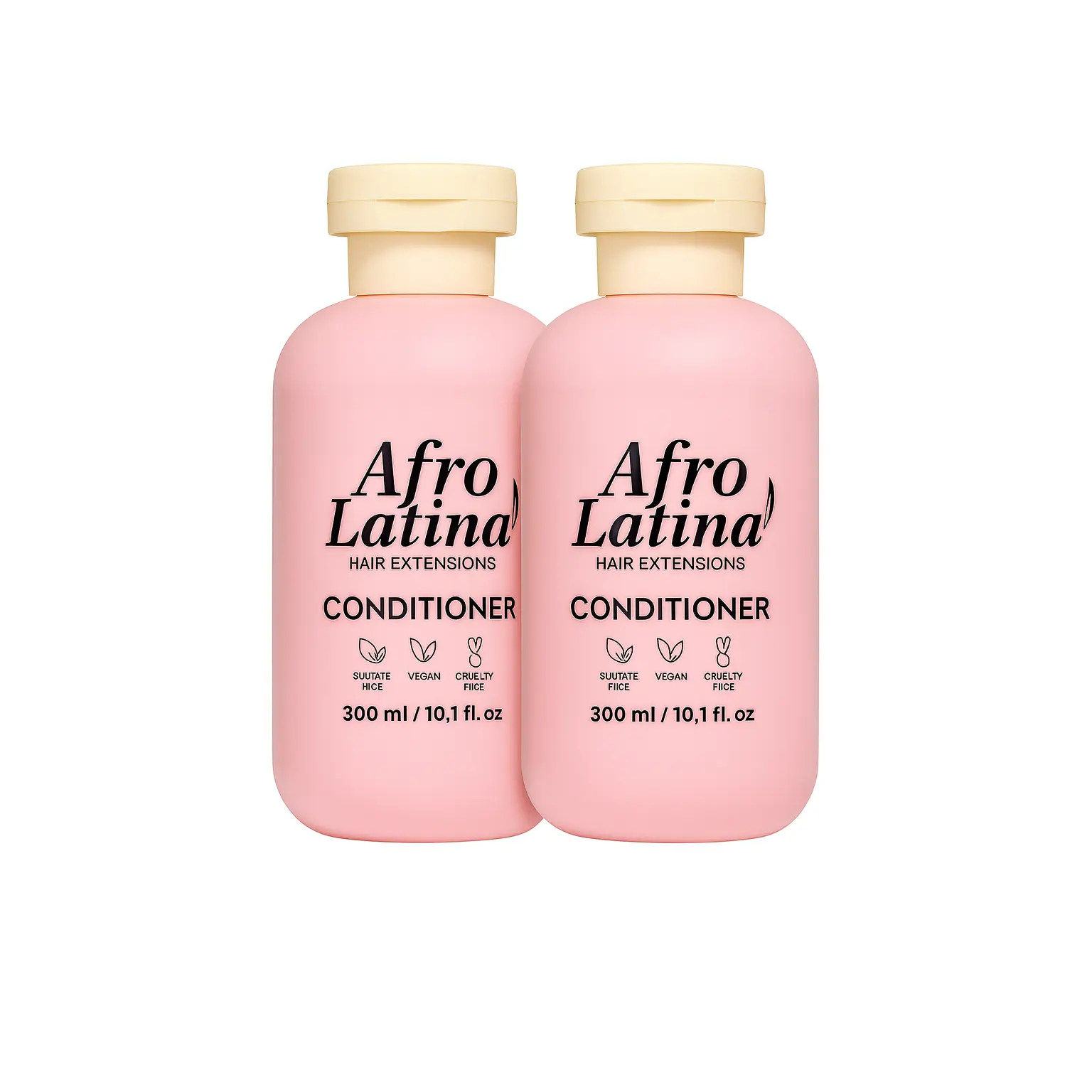 Afro Latina Double Power Duo Conditioner - 300ML Each, Strength & Balance Formula with Rosemary Water, Biotin, Tea Tree Oil, Vegan & Cruelty-Free