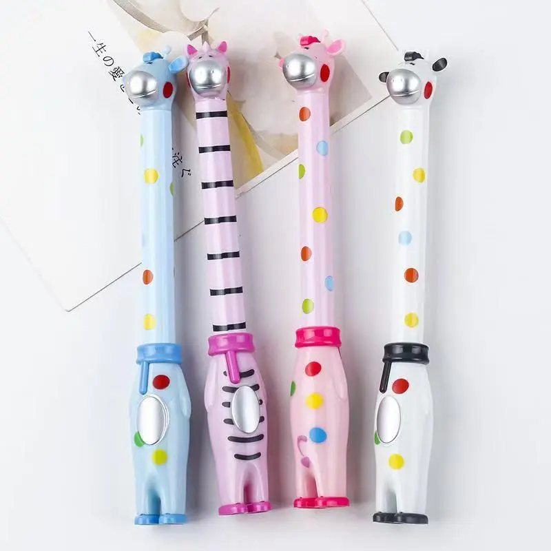 Cute Giraffe Shaped Gel Pen Set, Cute Pens, 1pc or 4pcs Available, Fun Office Supplies for Students and Learning Activities