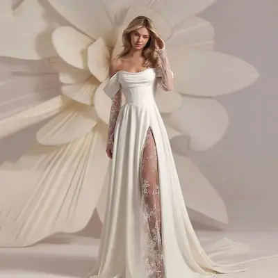 Simialr Wedding Dress to Hailey Bieber - TikTok Shop