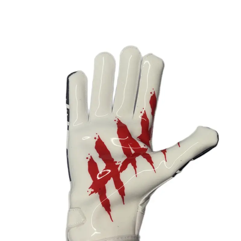 Football Gloves for Wide Receivers and DB with Red Blood Design for Enhanced Grip and Performance. Size: Adult medium