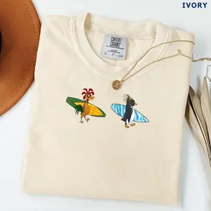Comfort Colors Cody Maverick & Chicken Joe Surfs Up Tshirt, Trendy Viral Meme Tee for Her, Womenswear Tops