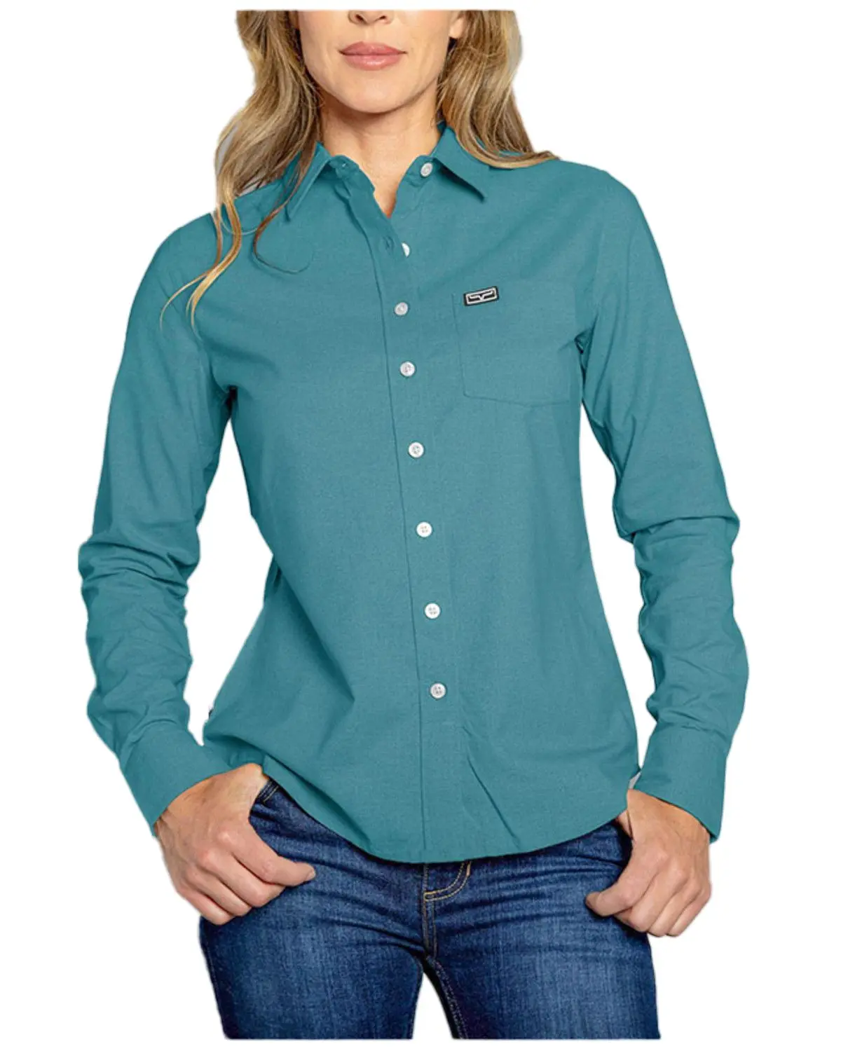 Kimes Ranch Women's Women'S Linville Long Sleeve Button-Down Western - Wto0000007-Blu