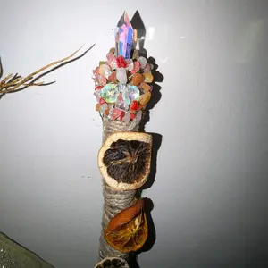 Large Renaissance Crystal Wand