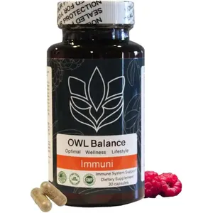 Immuni - Immune Support - Vitamin Supplement for Cold & Flu Relief - Natural Immunity System Booster - Vitamin C & E, Rasberry Fruit Powder, Green Tea Leaf, Olive leaf, and more - 30 Capsules