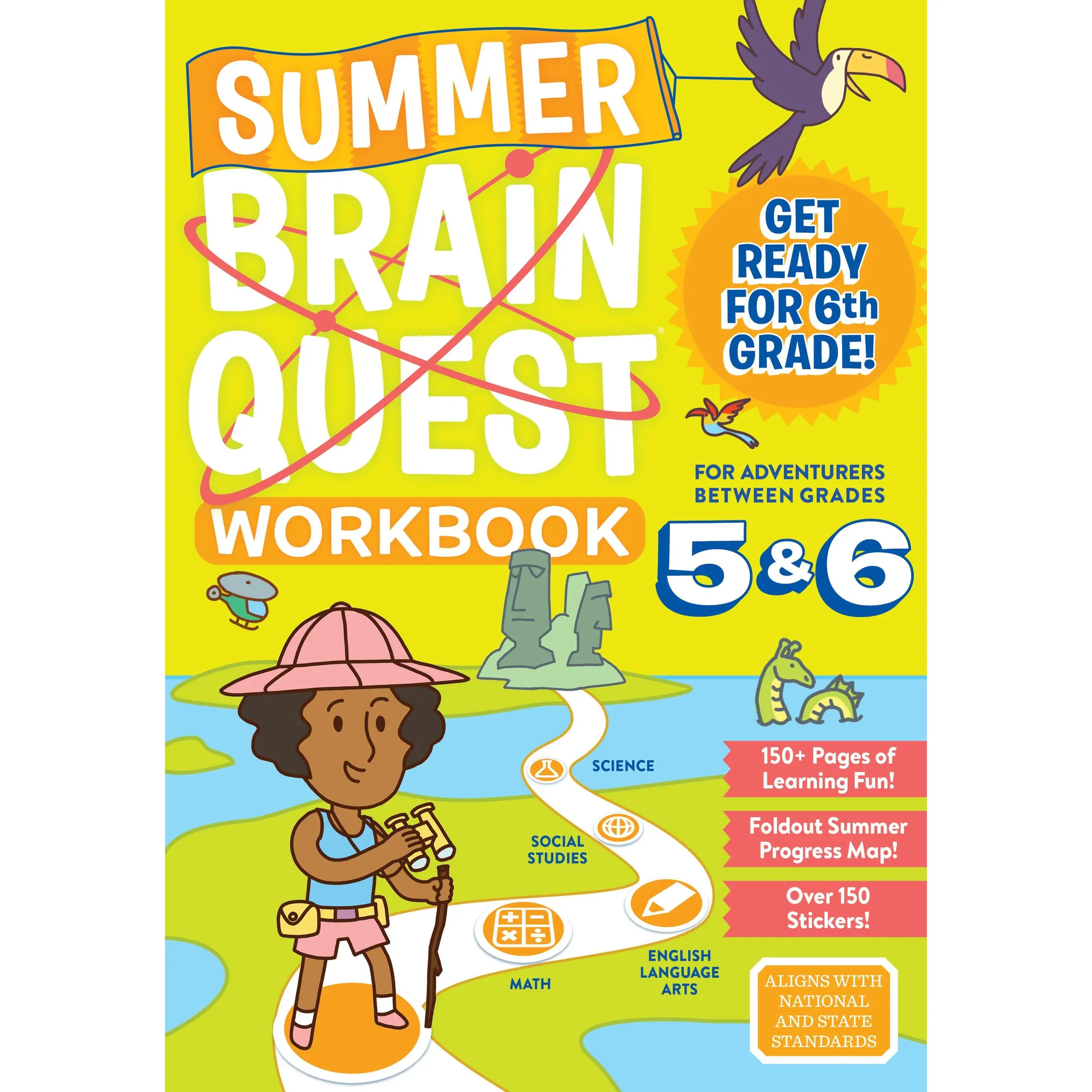Summer Brain Quest: Between Grades 5 & 6 by Workman Publishing, Bridget Heos, Claire Piddock, Kim Tredick, Edison Yan, Carey Pietch [Paperback Book]