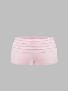 American Style Low Waist Sports Tight-Fitting Short Pants, Women's Fashionable Workout Shorts, Casual Summer Wear, High-Waisted Design