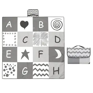 Portable Children High Chair Mat, Non-Slip Floor Pad, Game Mat, Crawling Pad, Child Chair Cushion, 130x130cm, No Choking Hazard