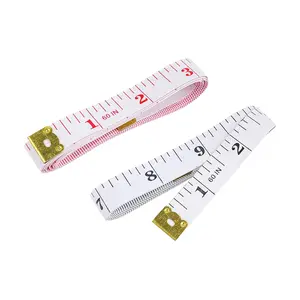 2-Pack Soft Tape Measure Double Scale  Sewing Flexible Tailor Craft Vinyl Ruler for    Measurement, Has Centimetre Scale on Reverse Side 60-inchWhite,RedSurfozeSurfoze