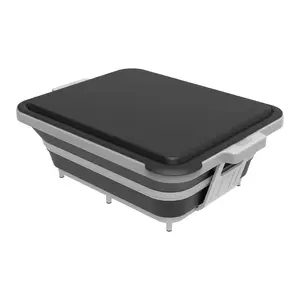 ANJUKE Foldable Prep Cutting Board & Grill Storage Bucket | Kitchenware | Perfect for Barbecues, Picnics, Tailgate Parties & Camping, Meal Prep, Marinating & Food Storage—Includes Cutting Board