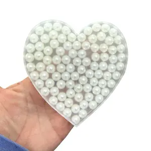 Lux Pearl Heart Pickable Pad - Faux Pearl Filled, Heart-Shaped for Stress Relief & Sensory Comfort, Perfect for Teens & Adults, Great Gift Idea