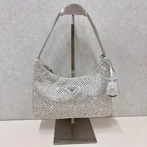 Pre-owned PRADA rhinestones Shoulder Bags Re Edition 2000 Crystal Hobo Bag 21711310