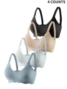 Maternity Wireless Bra, Adjustable Strap Nursing Bra, Women's Maternity Underwear for Postpartum, Pregnancy Bra for Breastfeeding, Seamless Maternity Bra
