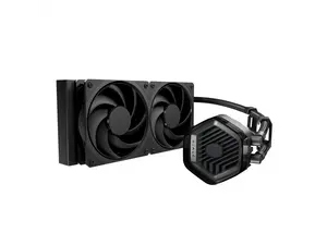 Cooler Master 240 Atmos Stealth High Performance Close-Loop AIO Liquid Cooler, R9|i7 Dual Chamber Pump, Customize Cover, Mobius 120, AMD Ryzen AM5|4, Intel LGA 1851|1700 Platform