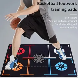 Basketball Footwork Training Pad, Indoor Anti-Slip Durable Basketball Practice Mat, Improve Ball Handling Skills, Noise Reduction