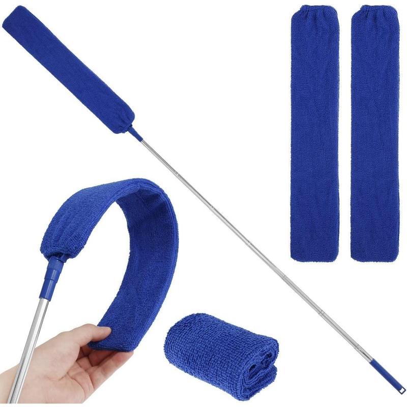 Retractable Long Handle Dust Cleaner Sofa Floor Dust Removal Telescopic Catcher Mites Gap Home Use Extendable Microfiber Duster Brush | Singapore
