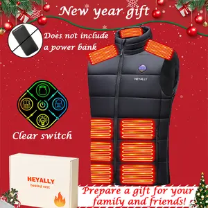 Heated Vest for Men,New Year Gift,HEYALLY Heated Vested with 5 Settings & 23 Zones,BatteryPack Not Included,Ideal for Winter Outdoor sports