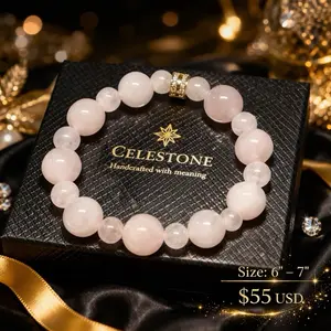 Celestone Rose Quartz Bracelet.  The stone of love .