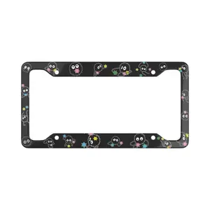 Soot Sprite License Plate Frame Spirited Away Kamaji Studio Ghibli Fanart Anime Black License Plate Frame White License Plate Frame Totoro.