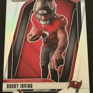 FOOTBALL - 2024 Panini Prizm - Rookies Bucky Irving #316 Silver Prizm- Image Variation (RC) Tampa Bay Buccaneers sports  cards