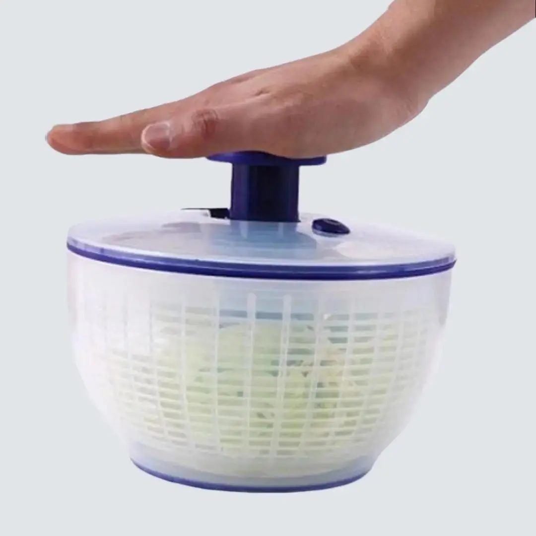 OXO Good Grips Large Salad Spinner - 6.22 Qt, Durable Glass & Stainless Steel One-handed Salad Large Salad