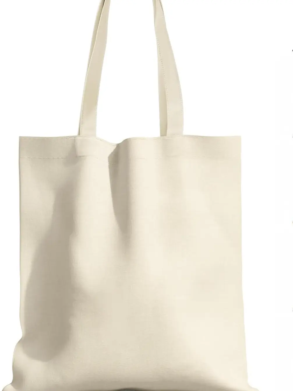 1-200 Pack Available Canvas Reusable Tote Bags with Handle, 1 Pack | 14 x 15-inch Natural Canvas Bags for Work, DIY, Shopping