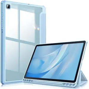 Fintie Hybrid Slim Case for Galaxy Tab S6 Lite 10.4-Inch with S Pen Holder, Crystal Clear Back Shell, Auto-Wake/Sleep, Durable Tablet Protective Cover