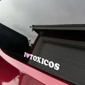 I Heart Toxicos Window Vinyl Decal Sticker Stylish Car Merch Vehicle Exterior Decoration