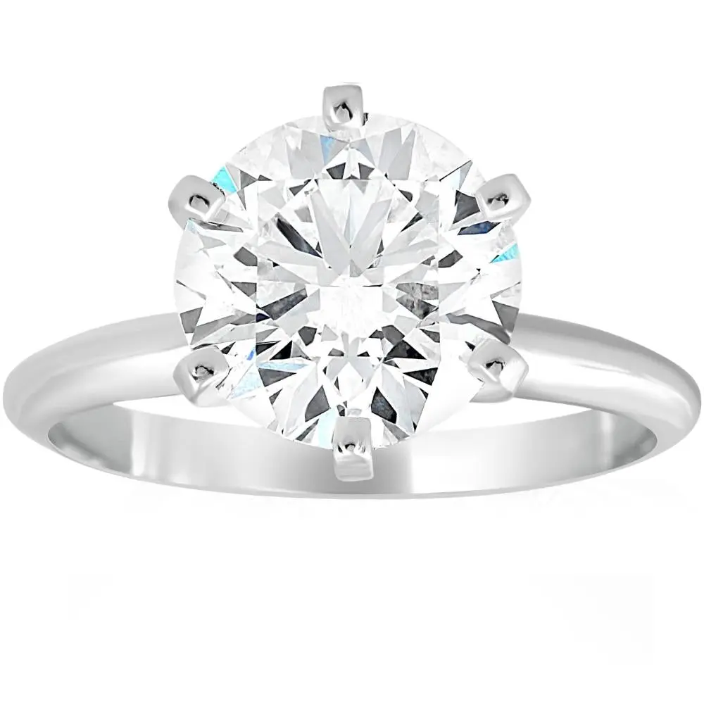Certified 3 Ct Diamond Solitaire Platinum Engagement Ring Lab Grown Certified 3 Ct Diamond Solitaire Platinum Engagement Ring Lab Grown
