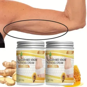 Hot Sweat Cream 100g – Warming & Moisturizing Body Cream with Hyaluronic Acid & Ginger Extract, Non-Greasy, for Arms, Thighs & Belly