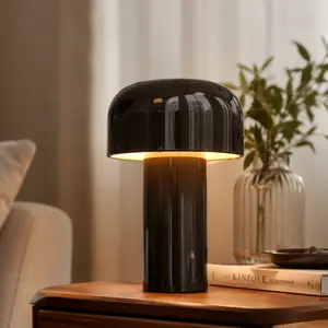 1pc Advanced Mushroom Touch Table Lamp, Rechargeable Portable Ambient Light, Bedroom Bedside Wireless Soft Nightlight
