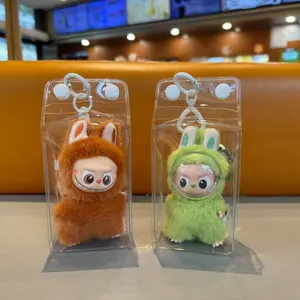 Labubu Doll Storage Box Compatible with Labubu 4.0 Mini Series, High Transparency Slipper Bag, Collectible Figure Protection Case