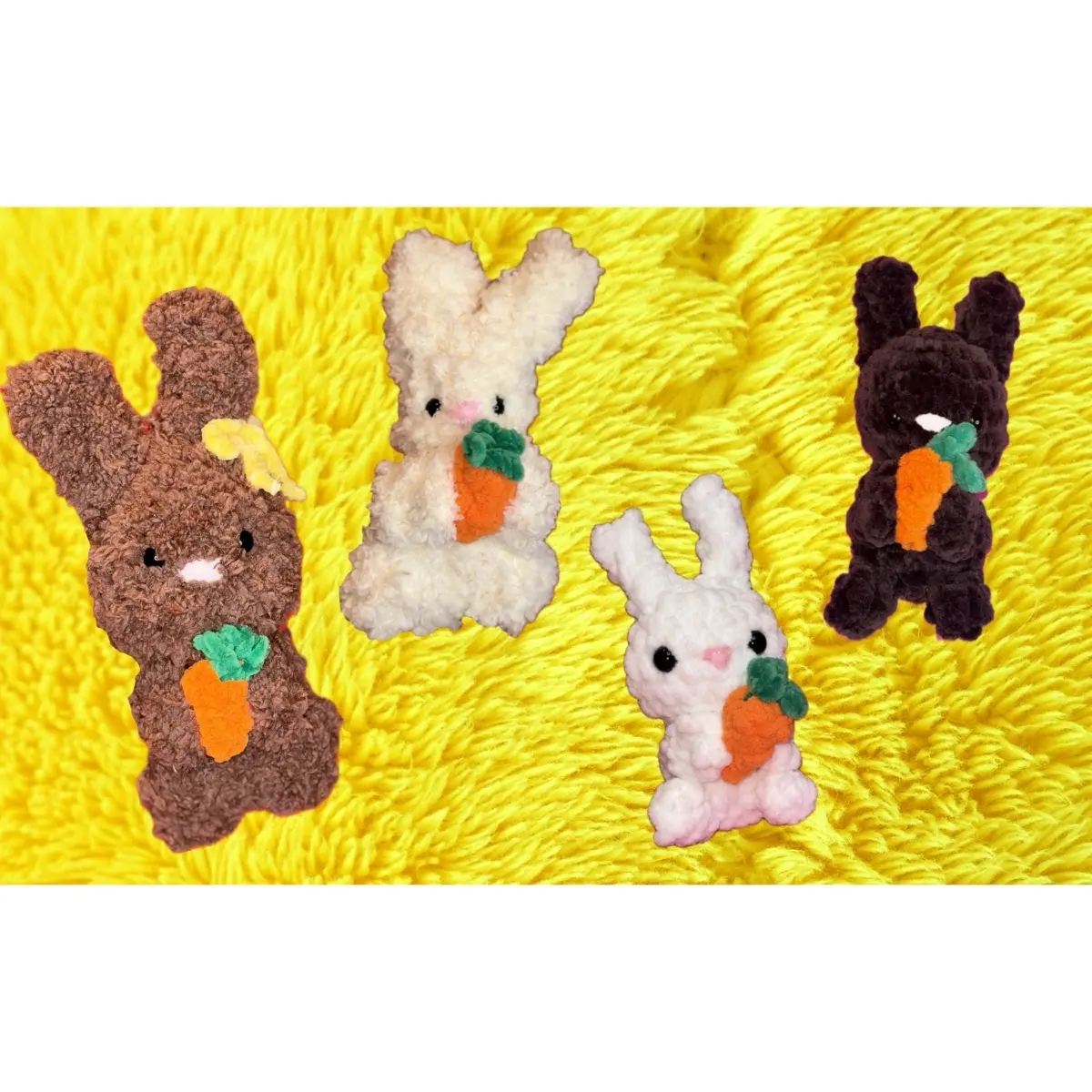 Bunnies with carrot (handmade crochet )