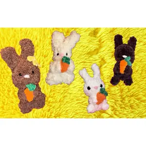 Bunnies with carrot (handmade crochet )
