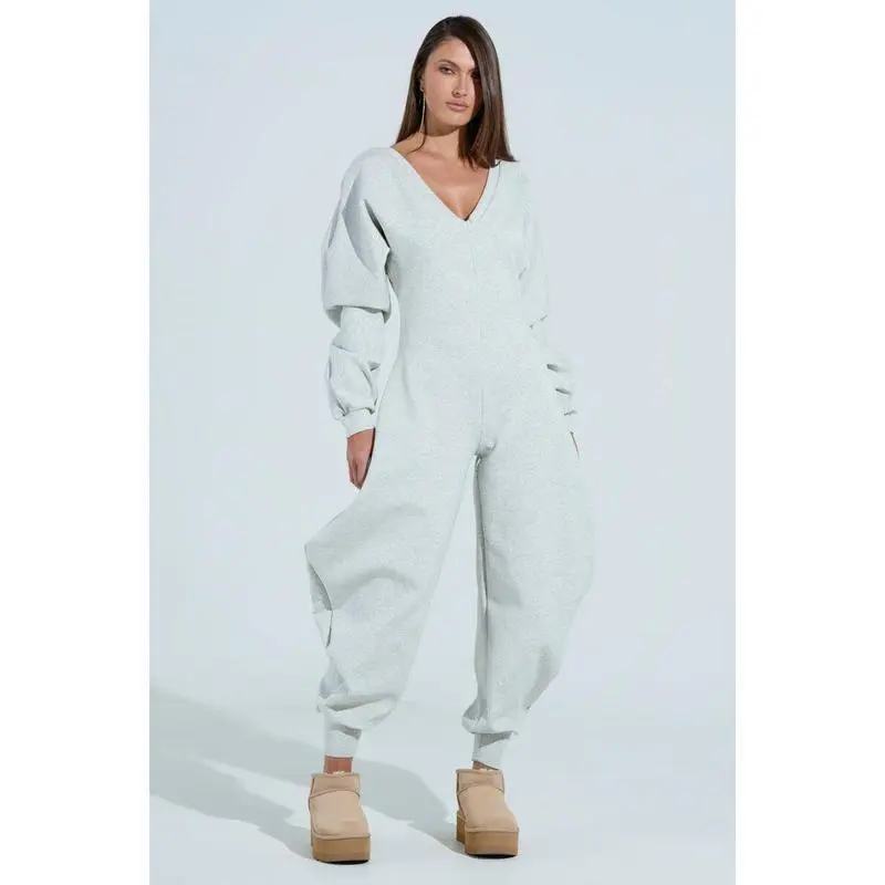 Comfortable Cozy Sweatshirt Jumpsuit Baseball Cap Casual Chunky